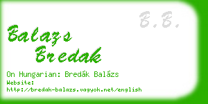 balazs bredak business card