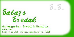 balazs bredak business card
